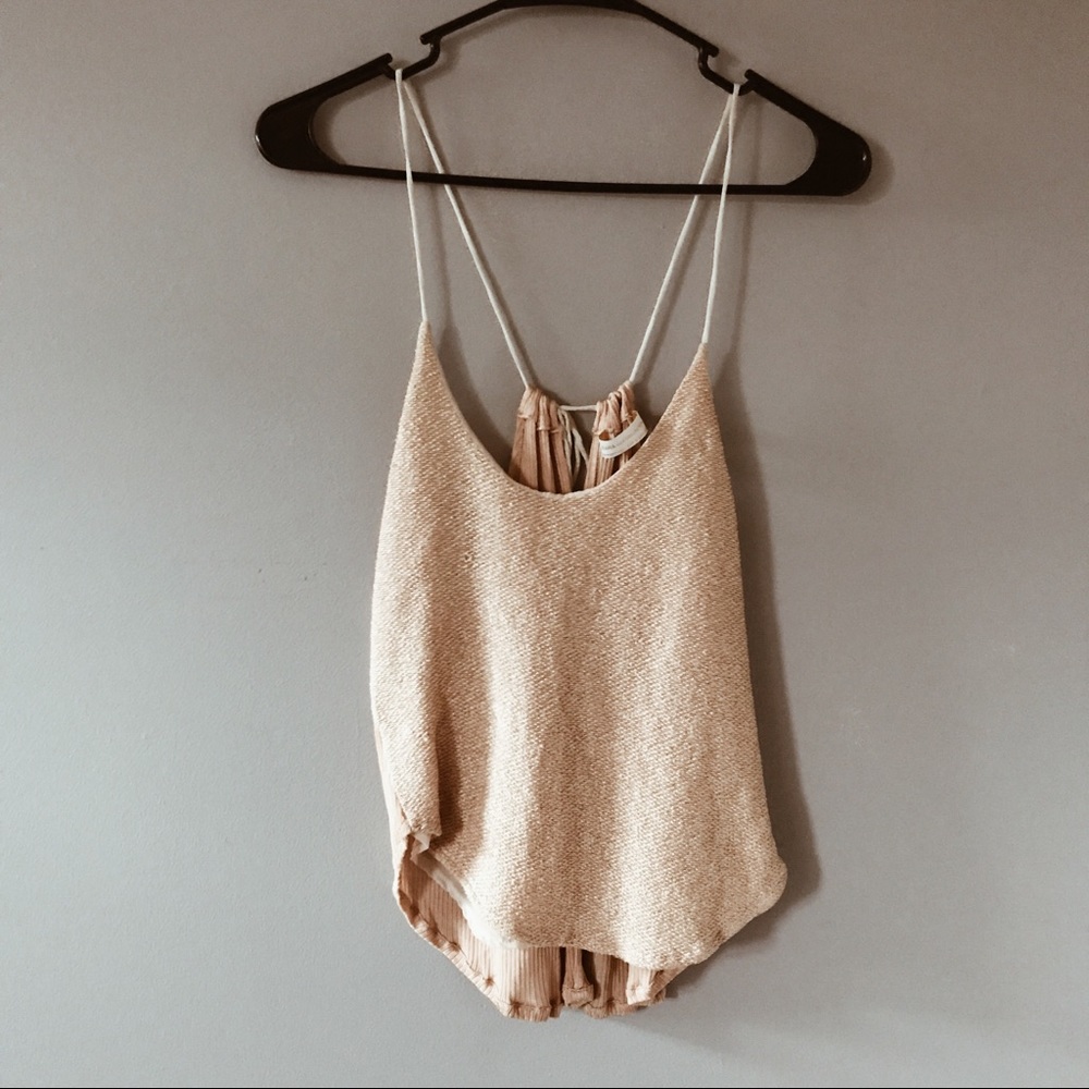 Zara dual fabric Tank